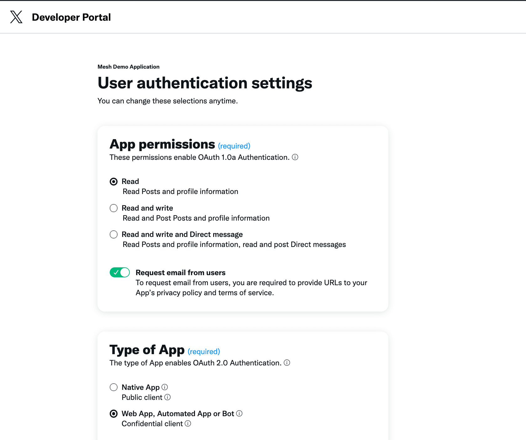 Basic Setting Config Example